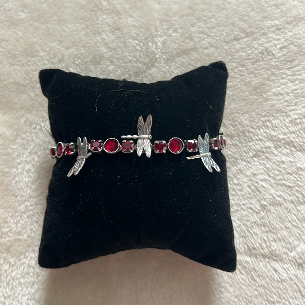 Mary Demarco garnet dragonfly bracelet